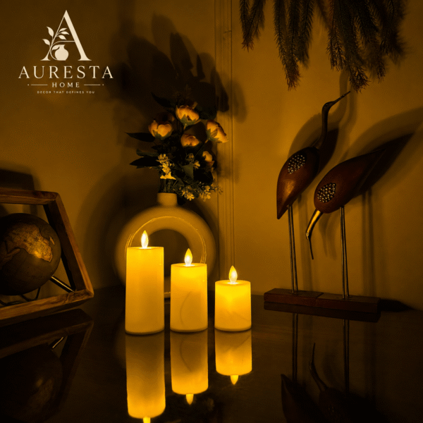 3 Pieces Led Candle Set