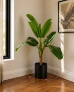 Artificial Banana Plant – 4 ft With Plastic Black Pot