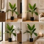 Artificial Banana Plant – 4 ft With Plastic Black Pot