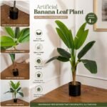 Artificial Banana Plant – 4 ft With Plastic Black Pot