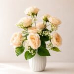 Artificial Champagne Peony Rose Bouquet ( Set of 2 Pcs )