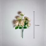Artificial Champagne Peony Rose Bouquet ( Set of 2 Pcs )
