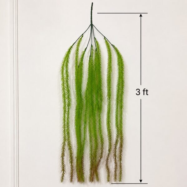 Artificial Hanging Foxtail Fern Bush ( Set of 2 Pcs )