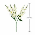 Artificial White Gladiolus Stem ( Set of 2 Pcs )