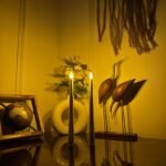 Auresta Home- Gold Finish LED Taper Candles ( Set Of 2pcs )