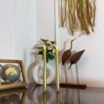 Auresta Home- Gold Finish LED Taper Candles ( Set Of 2pcs )