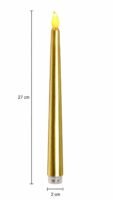 Auresta Home- Gold Finish LED Taper Candles ( Set Of 2pcs )