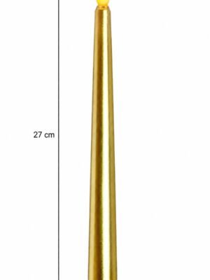 Auresta Home- Gold Finish LED Taper Candles ( Set Of 2pcs )-img3