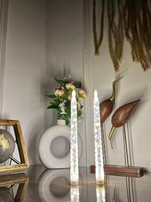 Auresta Home - Taper Transparent Led Candles ( Set of 2 pcs)