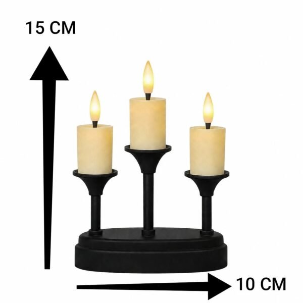 Auresta Home – Lumi Trio LED Candle with Attached Holder