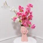 Auresta Muse Face Ceramic Vase ( Without Flowers )