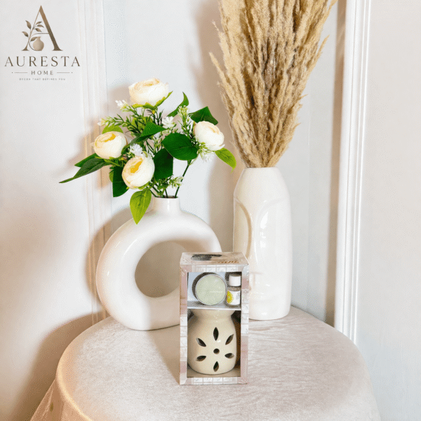Ceramic Aroma Diffuser with Candle Gift Set
