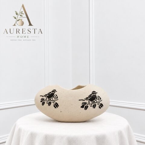 Ceramic Bird Art Egg Planter ( without grass )