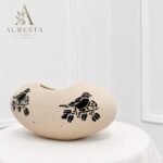 Ceramic Bird Art Egg Planter ( without grass )
