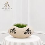 Ceramic Bird Art Egg Planter ( without grass )