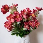 Elegant Blossom Silk Flower Bouquet – Set of 4 Pcs (5 Colours Available)