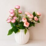 Elegant Peony Blossom Bouquet – 9 Flower Heads ( Set of 2 Pcs )