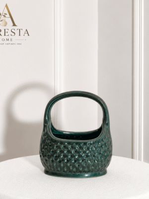Emerald Basket Vase
