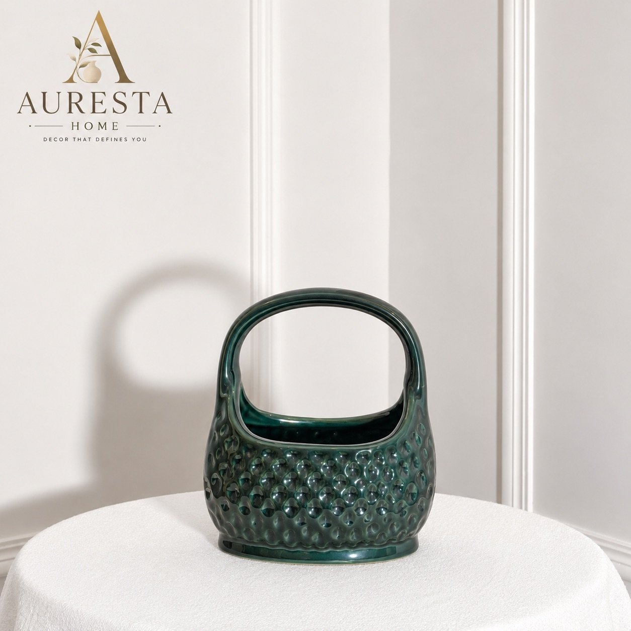 Emerald Basket Vase-img1