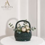 Emerald Basket Vase