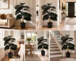 Ficus Elastica (Artificial Rubber Plant) – 3 ft ( with Black Plastic Pot )