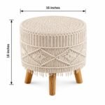 Handcrafted Macramé Ottoman Stool Set ( Set of 2 )