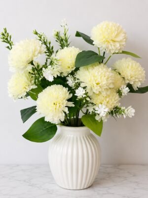 Ivory Chrysanthemum Bouquet ( Set of 4 Pcs )