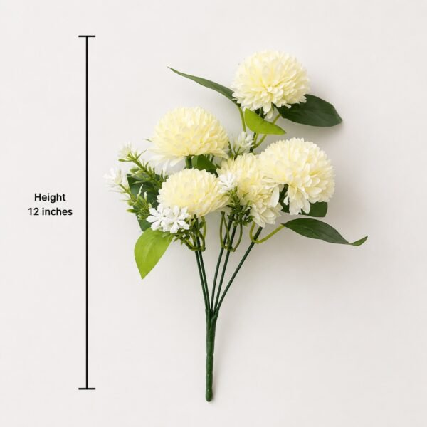 Ivory Chrysanthemum Bouquet ( Set of 4 Pcs )