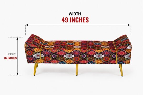Luxe Jaipuri Print Seating Set ( Set of 3 Pieces )