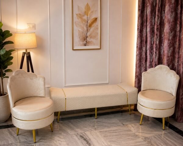 Luxe Velvet Accent Seating Set (3-Piece)
