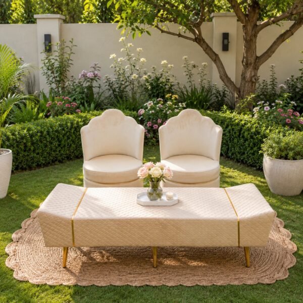 Luxe Velvet Accent Seating Set (3-Piece)