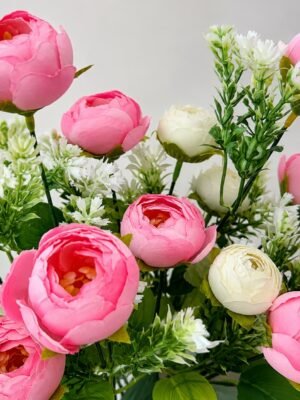Mixed Peony Silk Flower Bouquet ( Set of 2 Pcs )