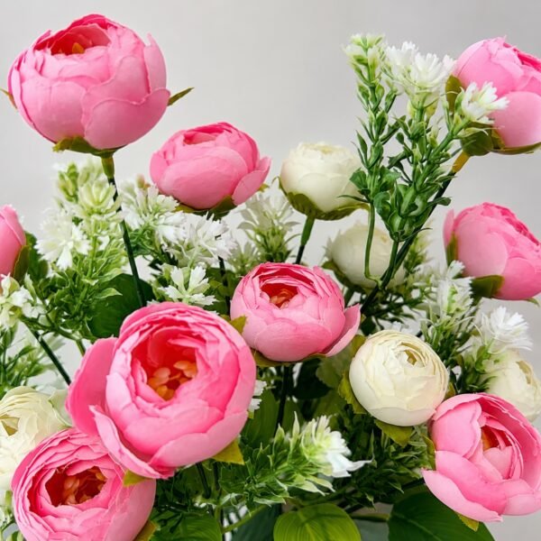 Mixed Peony Silk Flower Bouquet ( Set of 2 Pcs )