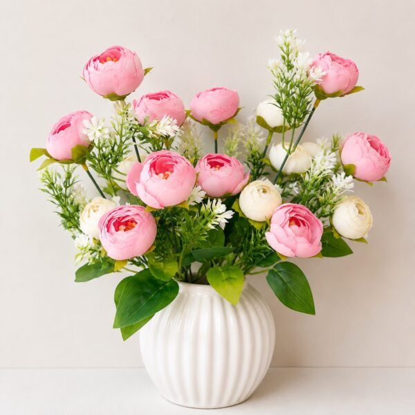 Mixed Peony Silk Flower Bouquet ( Set of 2 Pcs )
