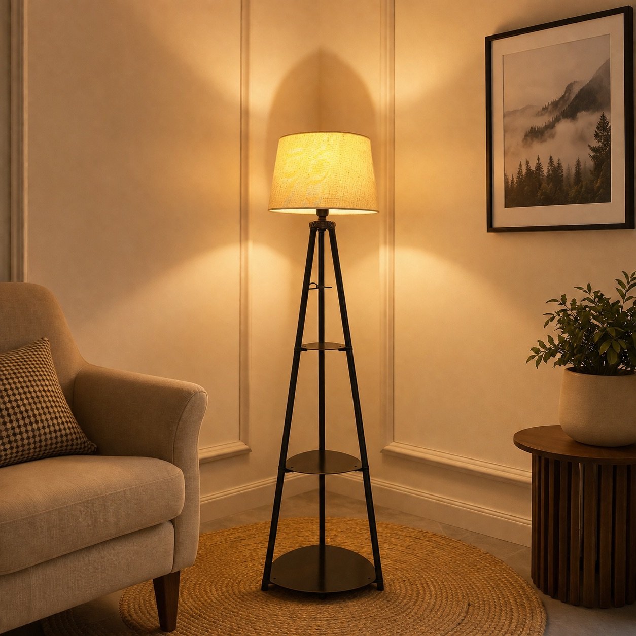 Nordic Glow Tripod Floor Lamp-img1