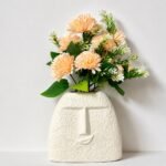 Peach Bloom Silk Flower Bouquet ( Set of 4 Pcs )