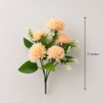 Peach Bloom Silk Flower Bouquet ( Set of 4 Pcs )