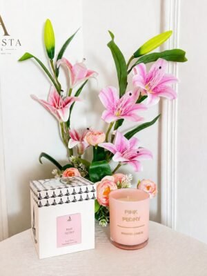 Pink Peony Scented Soy Wax Candle