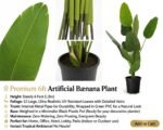 Premium Artificial 6ft Banana Plant