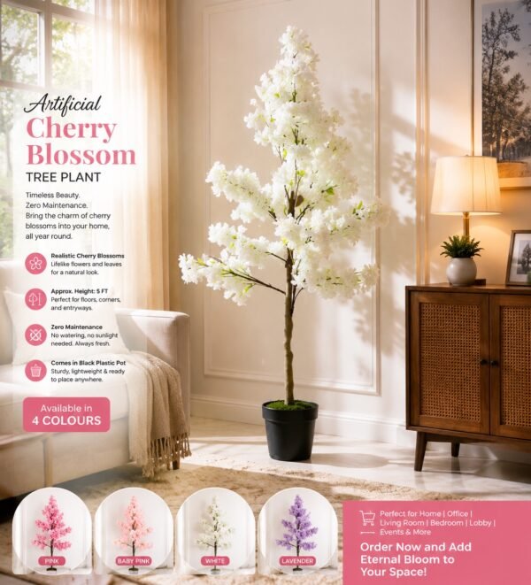 Premium Cherry Blossom Tree with Pot ( 5 ft )