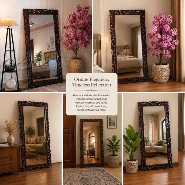 Premium Full-Length Ornate Floor Mirror