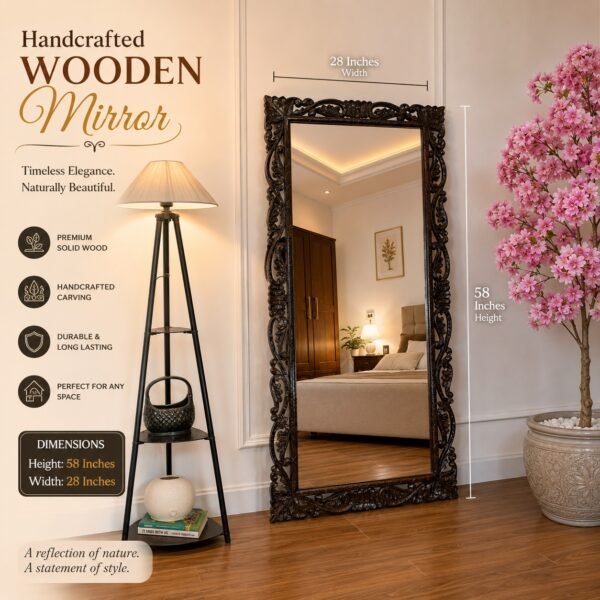Premium Full-Length Ornate Floor Mirror