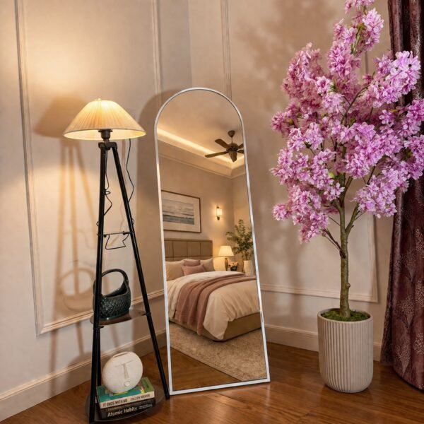 Premium Gold Arch Floor Mirror ( White, Gold, Black )