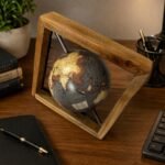Rustic Orbit Wooden Globe Décor