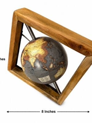 Rustic Orbit Wooden Globe Décor-img2