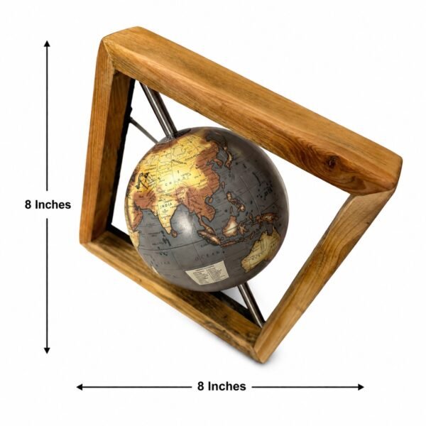 Rustic Orbit Wooden Globe Décor
