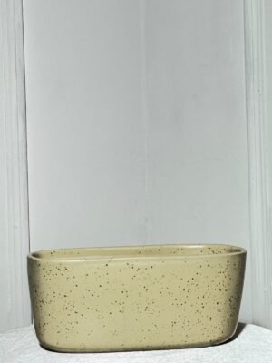 Speckled Ceramic Oval Planter