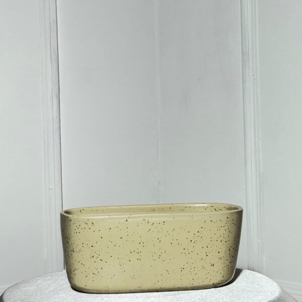 Speckled Ceramic Oval Planter