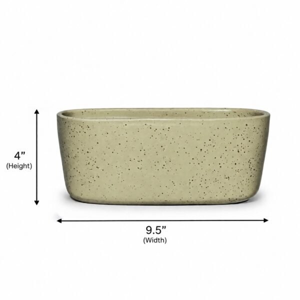 Speckled Ceramic Oval Planter