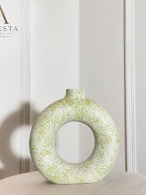 Textured Harmony Ring Vase ( without flowers )